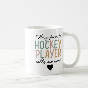 Mug Mon joueur de hockey préféré m'appelle Nona Vintag