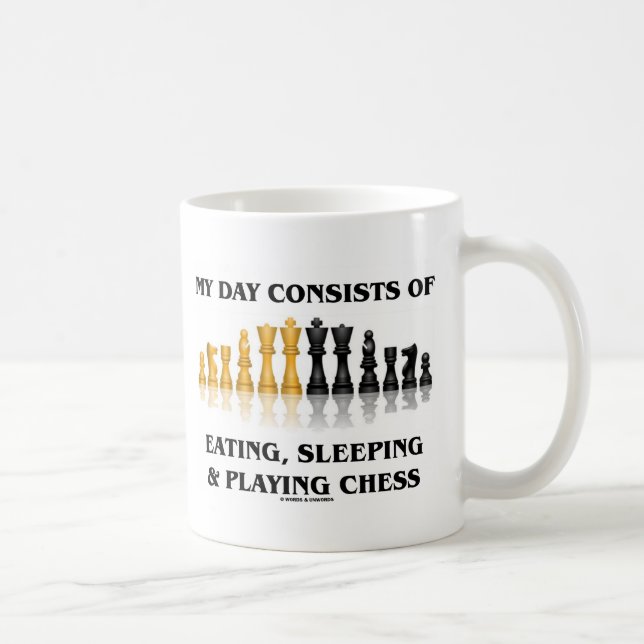 Mug Mon jour se compose manger, dormant jouant aux (Droite)