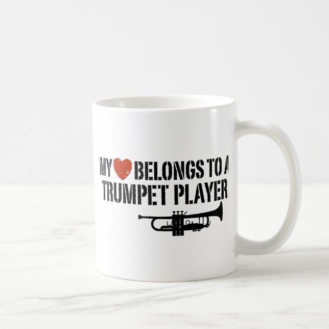 Mug Mon lecteur de trompette de coeur (Droite)