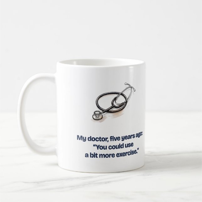 Mug Mon médecin a dit plus d'exercice Drôle Runner (Gauche)