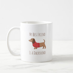 Mug Mon meilleur ami est Dachshund Wiener Dog Red Swee