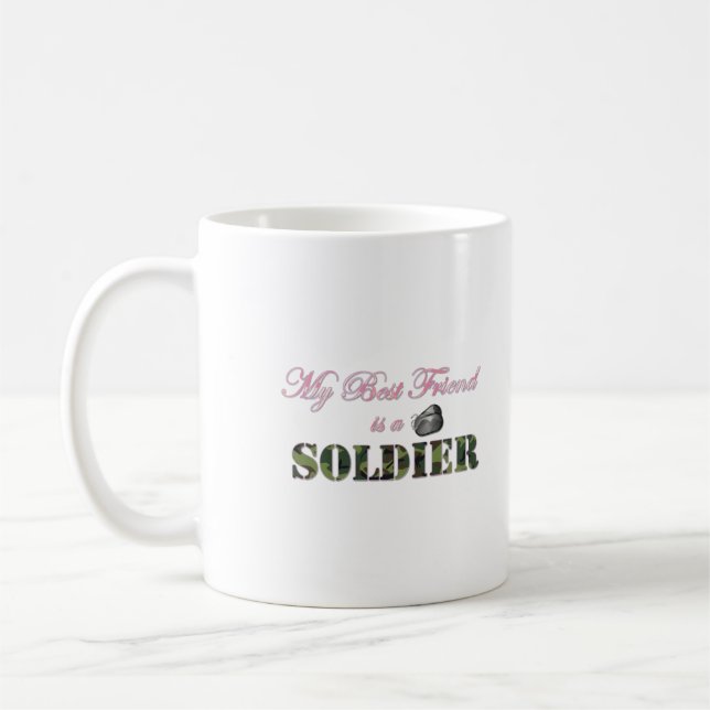 Mug Mon meilleur ami est un soldat - Épouse militaire (Gauche)