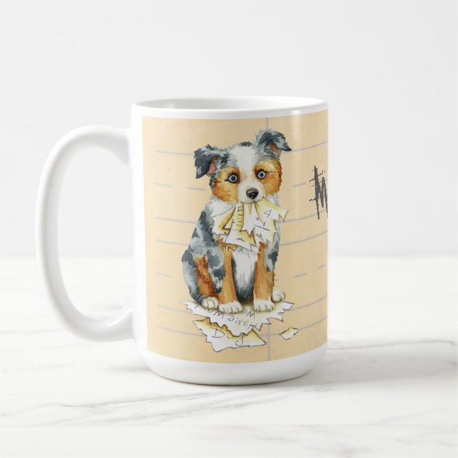 Mug Mon mini berger américain a mangé mon travail (Gauche)