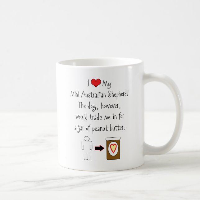 Mug Mon mini berger australien aime le beurre (Droite)