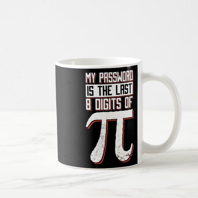 Mug Mon Mot Est Le Dernier 8 Chiffres De Pi (Droite)