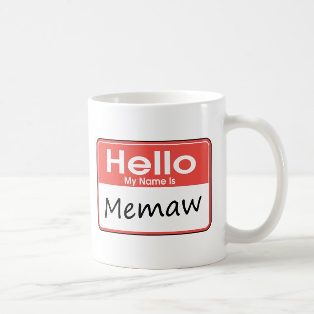 Mug Mon nom est Memaw (Droite)