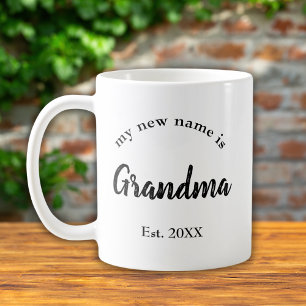 Mug Mon nouveau nom est Grand-mère New Grand-mère Coff