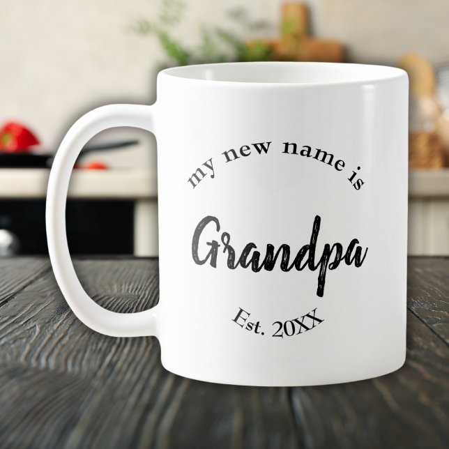 Mug Mon nouveau nom est Grand-père Est (Créateur téléchargé)
