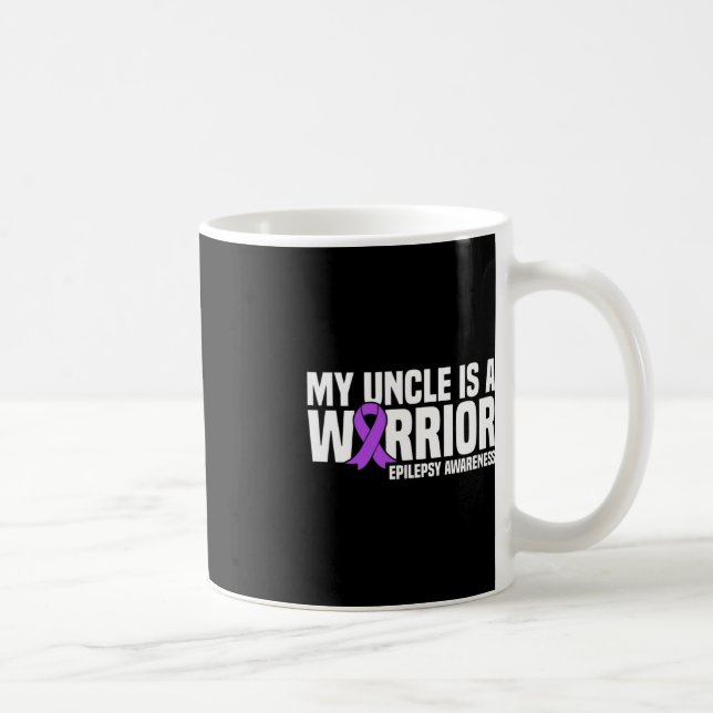Mug Mon oncle est un guerrier Purple Ribbon Epilepsie  (Droite)