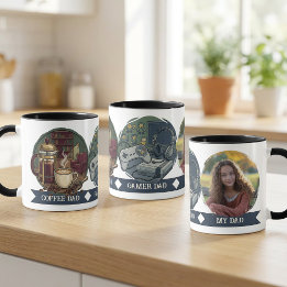 Mug Mon Papa Café et Joueur | Photo de la Fête des Pèr