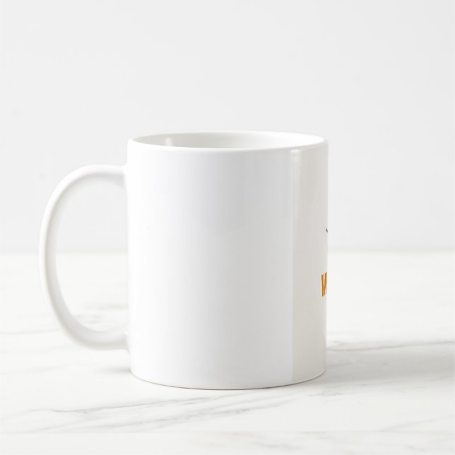 Mug Mon patron a des moustaches Amoureux drôle de chat (Gauche)