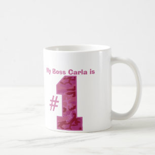 Mug Mon PATRON est numéro un Camo rose foncé nommé