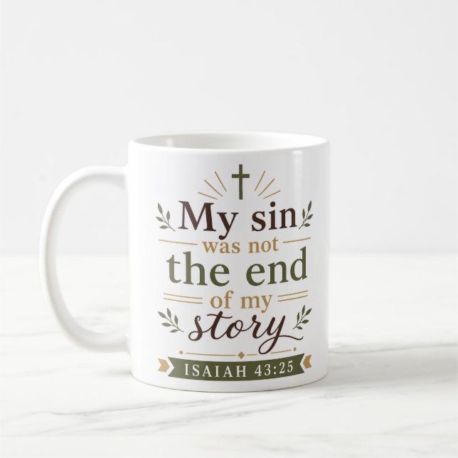 Mug Mon Péché Ne Fût Pas La Fin De Mon Histoire Citati (Gauche)