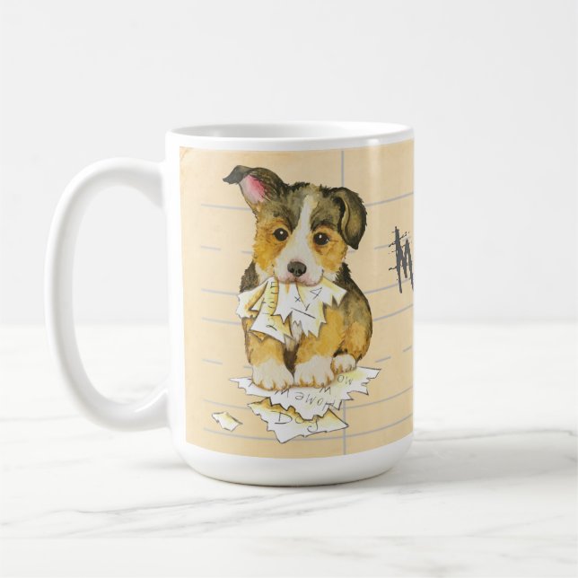Mug Mon Pembroke Welsh Corgi a mangé mes devoirs (Gauche)