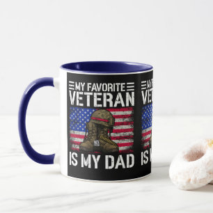 Mug Mon père est mon vétéran préféré Cadeau pour père