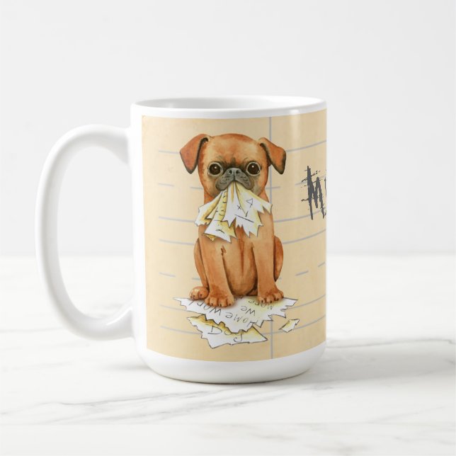 Mug Mon Petit Brabancon a mangé mes devoirs (Gauche)