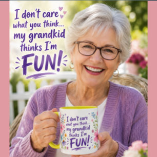 Mug Mon petit-enfant pense que je suis AMUSANT !