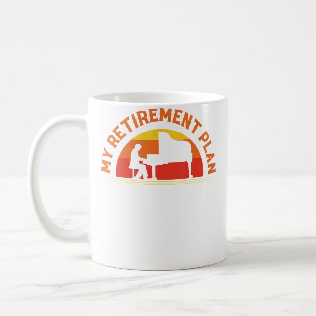 Mug Mon pianiste de plan de retraite Piano (Gauche)