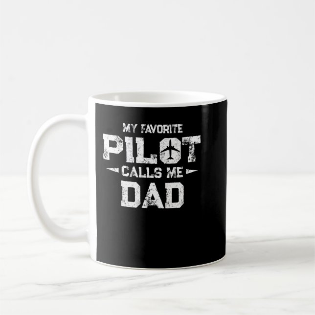 Mug Mon pilote favori m'appelle papa (Gauche)