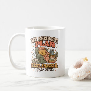 Mug Mon plan de récupération Repos Collations & Grenou