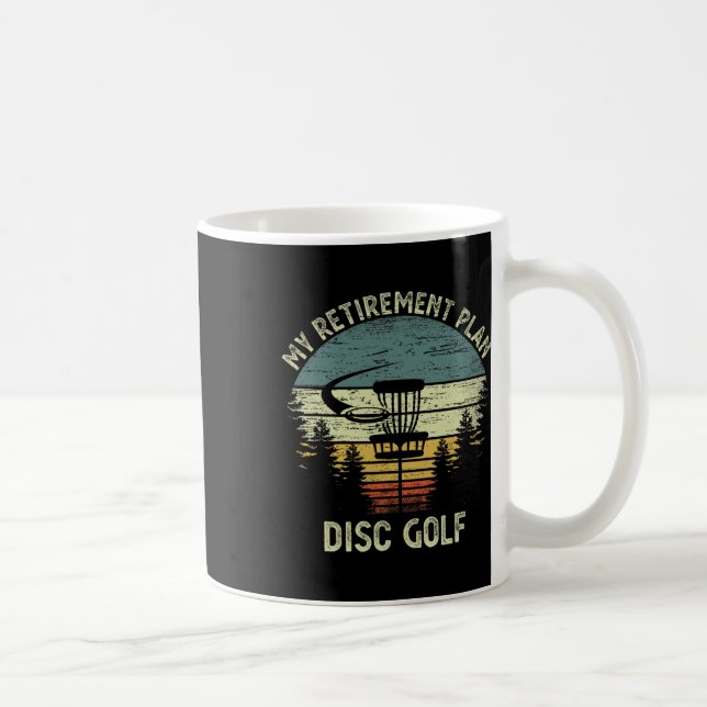 Mug Mon plan de retraite drôle de disque de golf senio (Droite)