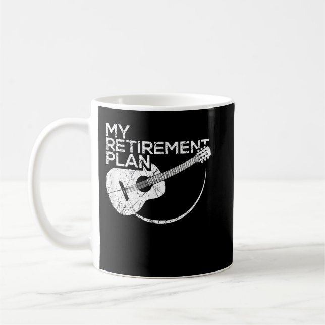 Mug Mon Plan De Retraite Guitare Drôles De Musiciens (Gauche)