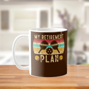 Mug Mon plan de retraite Pickleball Lover cadeau