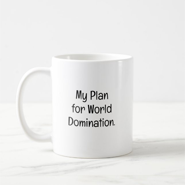 Mug Mon Plan pour la Domination Mondiale (Gauche)