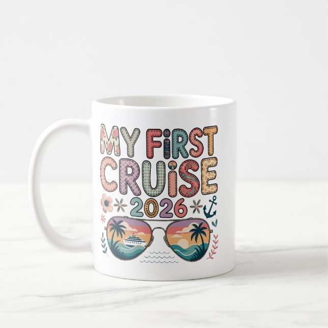 Mug Mon Premier Croisière 2026, Première Vacances en C (Gauche)