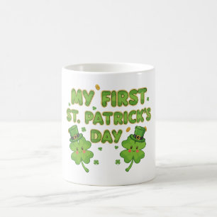 Mug Mon premier jour de la Saint-Patrick Joli trèfle
