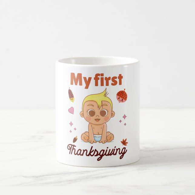 Mug Mon premier jour de Thanksgiving (Centre)