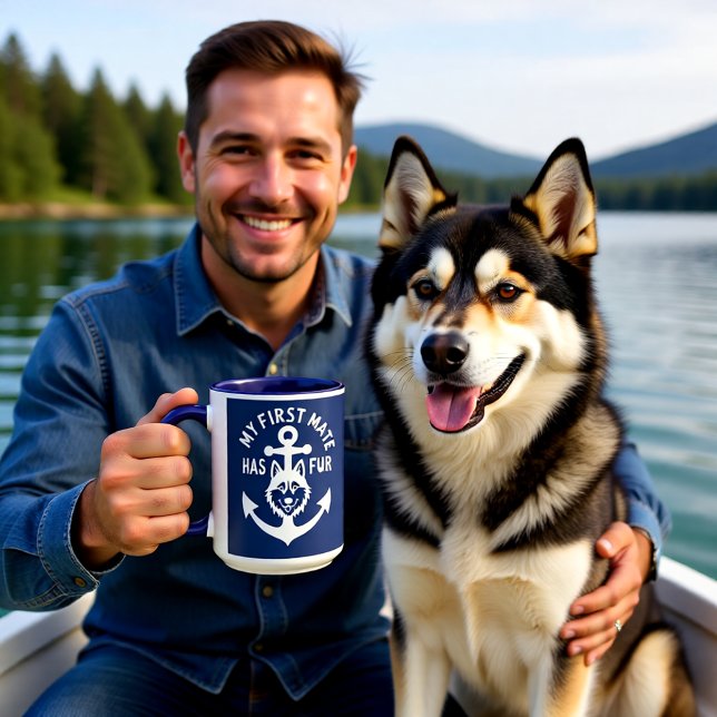 Mug Mon Premier Matelot a de la Fourrure Chien Husky N (Créateur téléchargé)