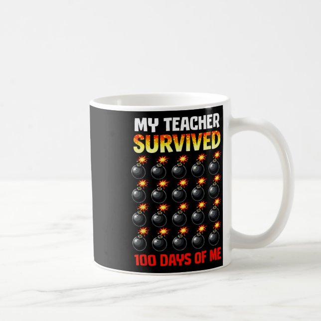 Mug Mon professeur a survécu 100 jours de mon jeu vidé (Droite)