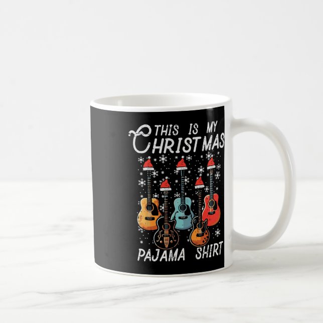 Mug Mon Pyjama de Noël Chemises Guitares Rocher de Noë (Droite)