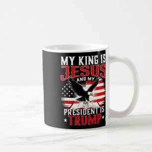 Mug Mon roi est Jésus et mon président est Trump 