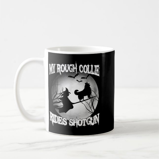 Mug Mon Rough Collie monte tiré Halloween (Gauche)