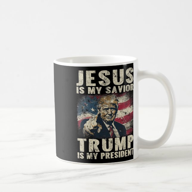 Mug Mon Sauveur Trump est mon Président 2024 American  (Droite)