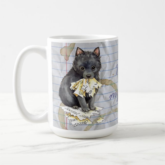 Mug Mon Schipperke A Mangé Mon Plan De Leçon (Gauche)