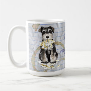 Mug Mon Schnauzer miniature a mangé mon plan de cours