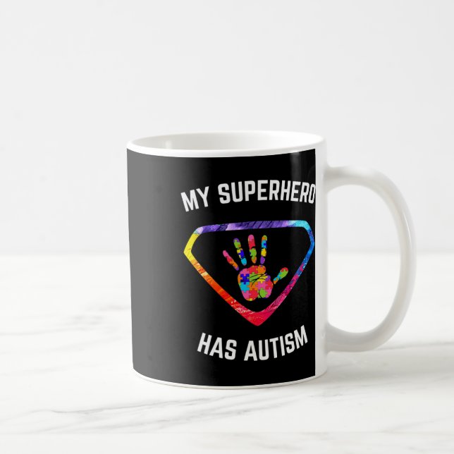 Mug Mon super-héros a une conscience de l'autisme  (Droite)