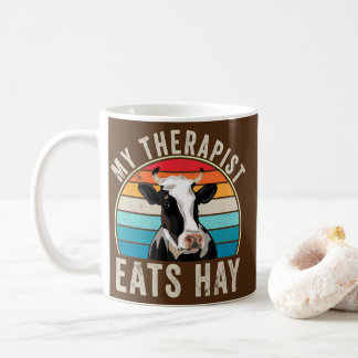 Mug Mon Thérapeute Mange Du Poil Drôle Amateur De Vach