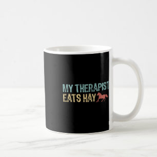 Mug Mon Thérapeute Mange Hay Vintage Équitation Wom