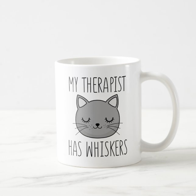 Mug Mon Thérapiste A Des Whiskers (Droite)