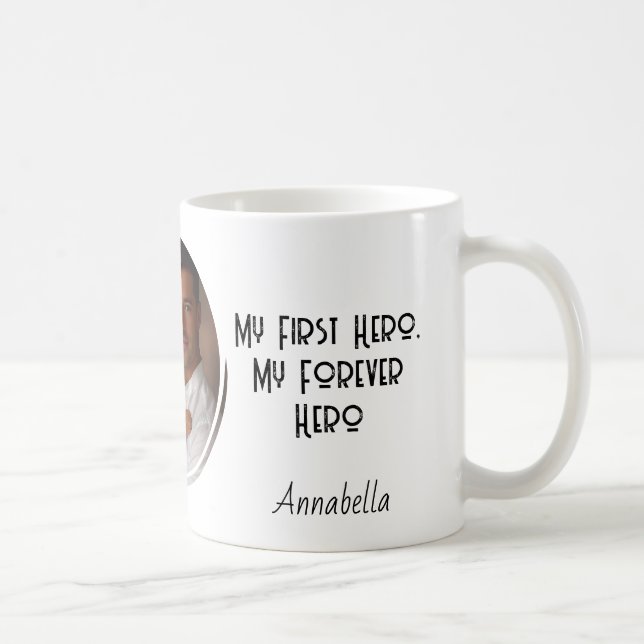 Mug Mon toujours Héros et photo personnalisée (Droite)