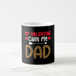 Mug Mon Valentin m'appelle Papa Léopard Buffalo à carr
