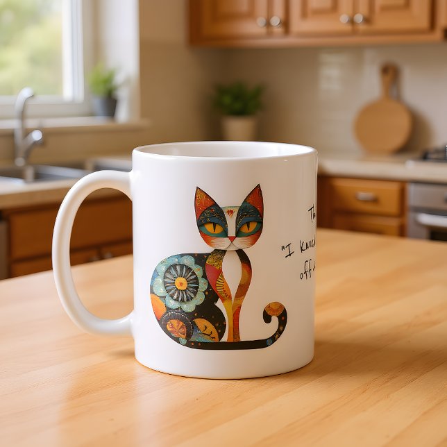 Mug Mon visage de chat "J'ai renversé quelque chose de (Créateur téléchargé)