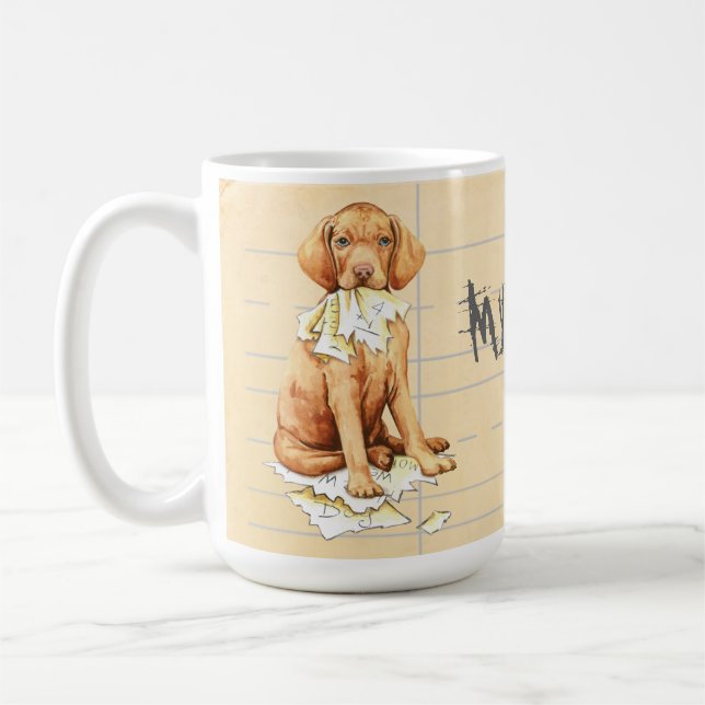 Mug Mon Vizsla a mangé mon travail (Gauche)