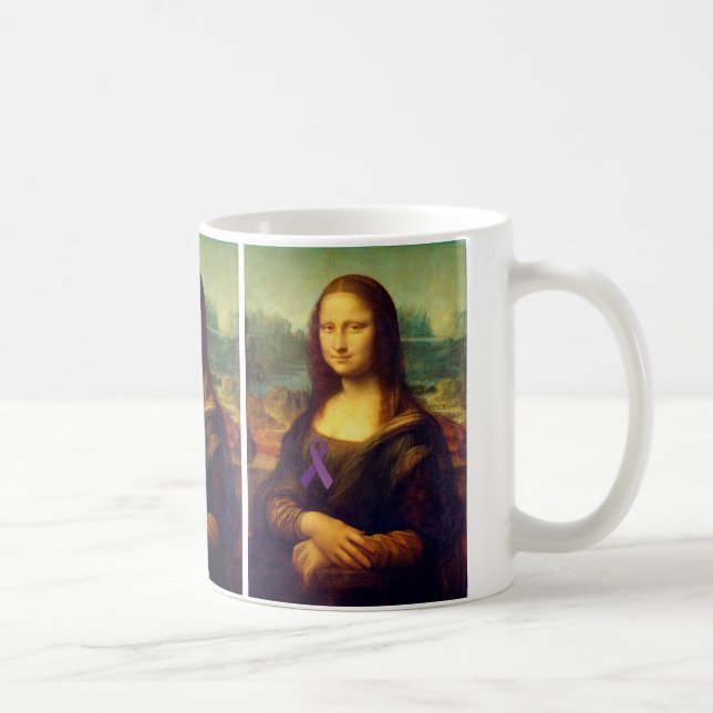 Mug Mona Lisa Au Ruban Violet (Droite)