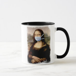 Mug Mona Lisa avec Masque Da Vinci se Payant la Tête d