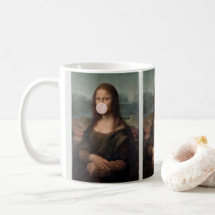 Mug Mona Lisa Blown Pink Buble gomme